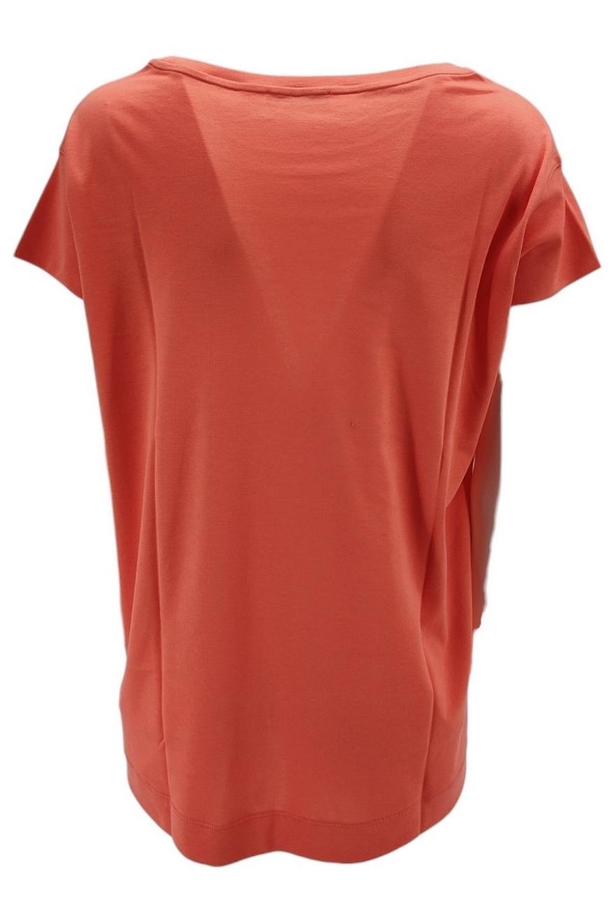 t-shirt donna corallo modello over in cotone supima 