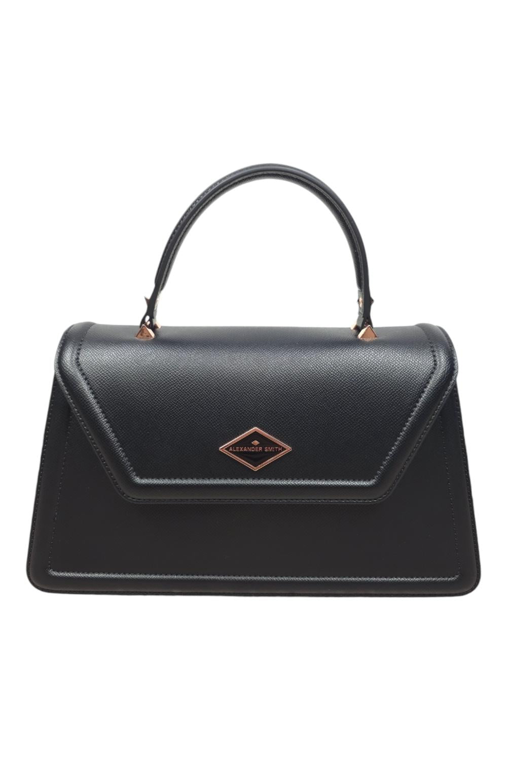 borsa donna elisabeth large in ecopelle saffiano nero 