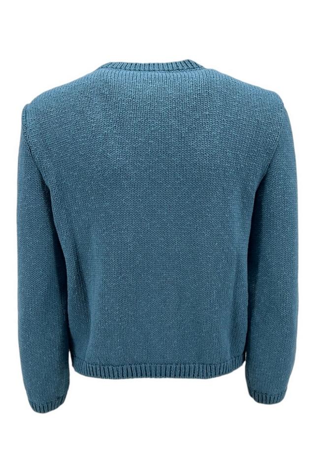 Cardigan donna girocollo azzurro 