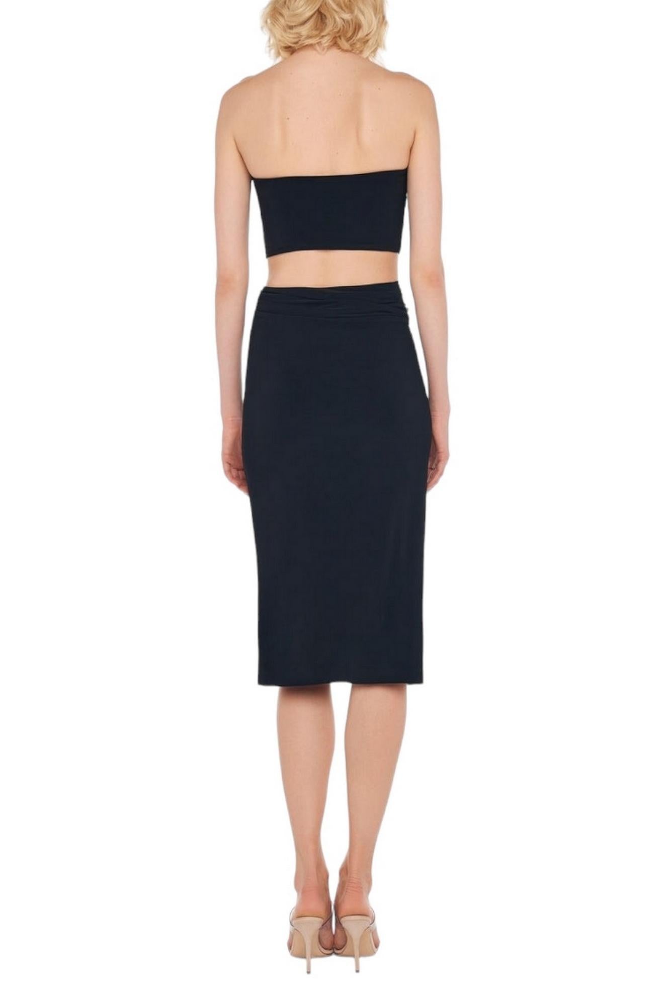 Abito donna in jersey all in one nero 