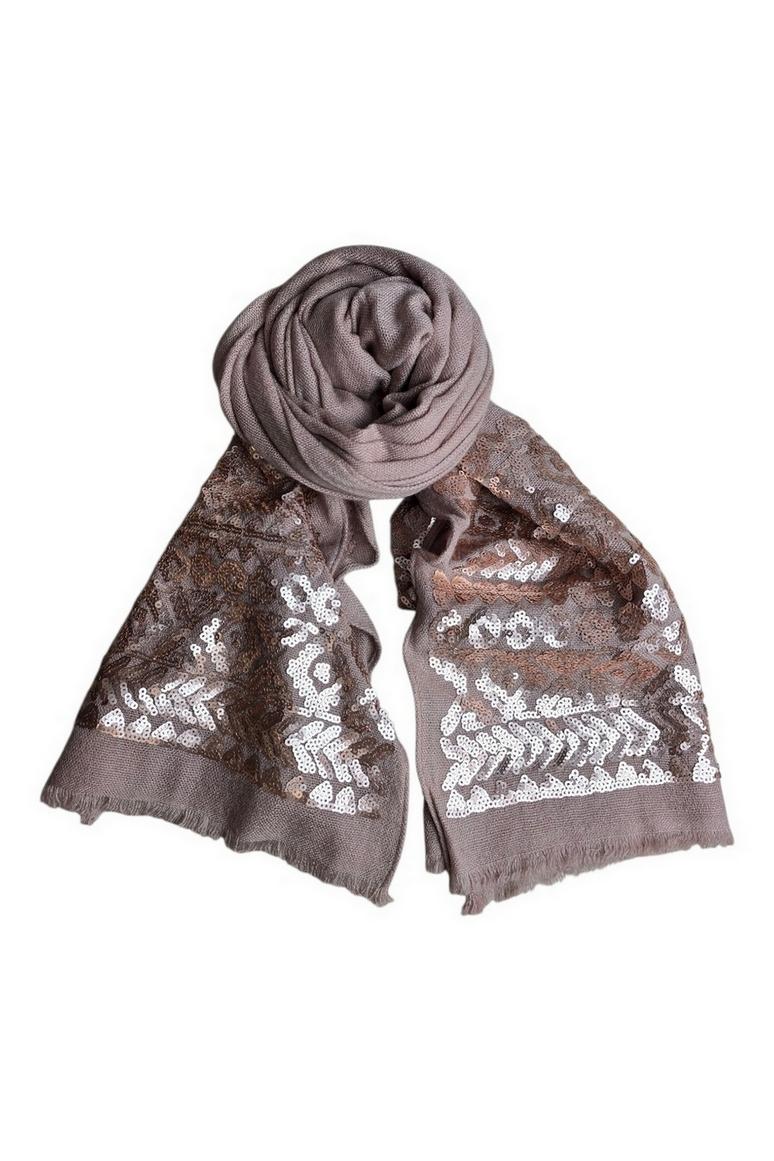 sciarpa donna con paillettes rosa 