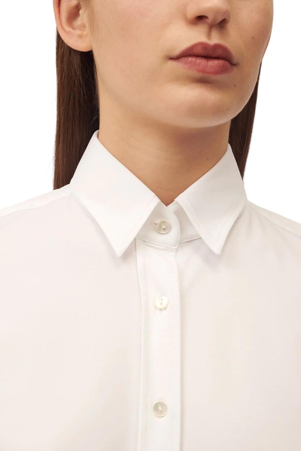 camicia donna in tessuto active bianco 