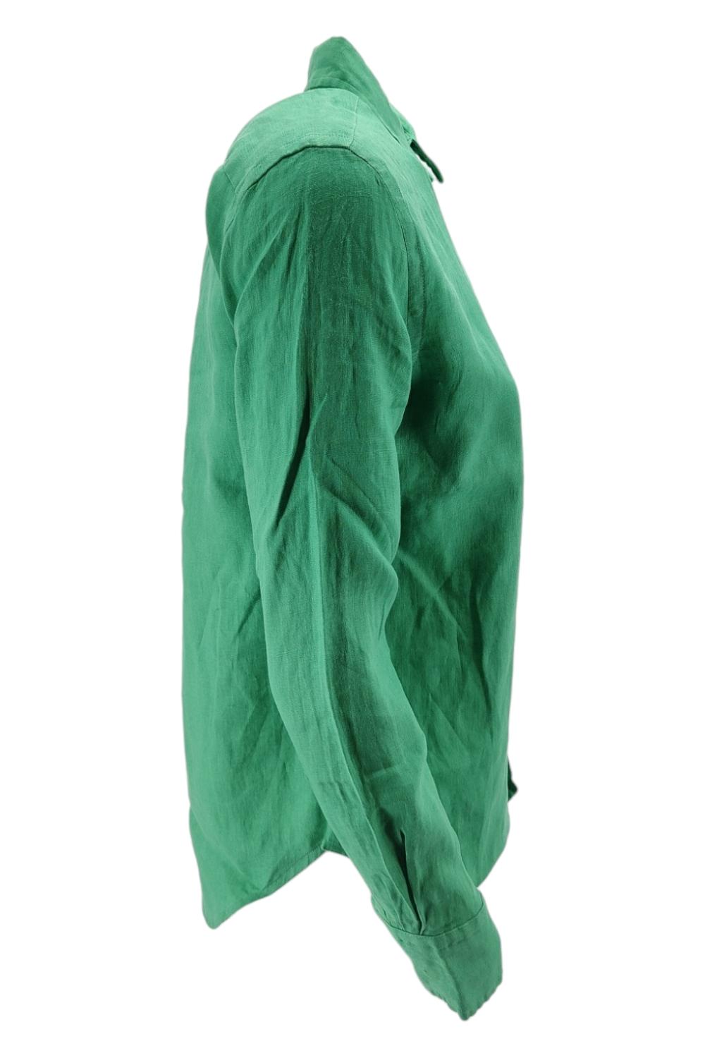 Camicia donna lino verde 