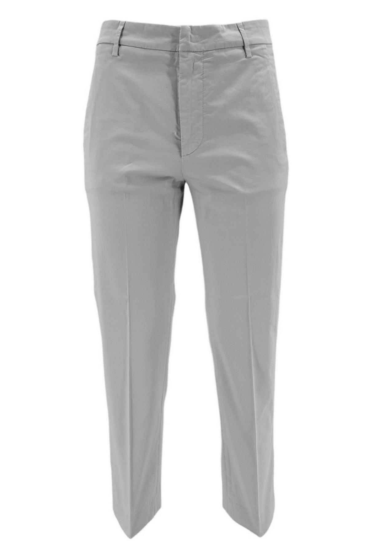 Pantalone donna nima in rasatello di cotone ghiaccio 