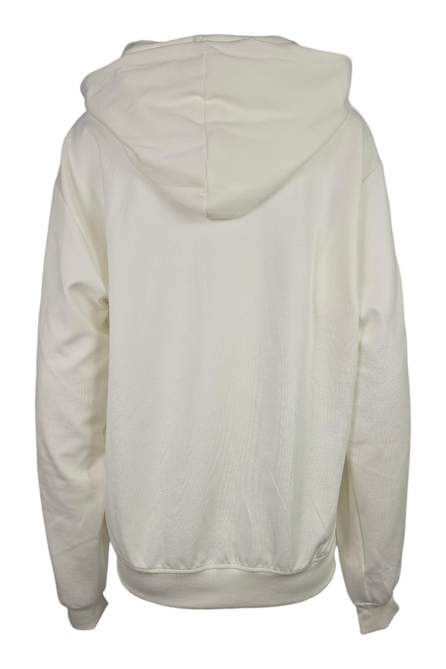 felpa donna in modal con dettagli raso bianco 