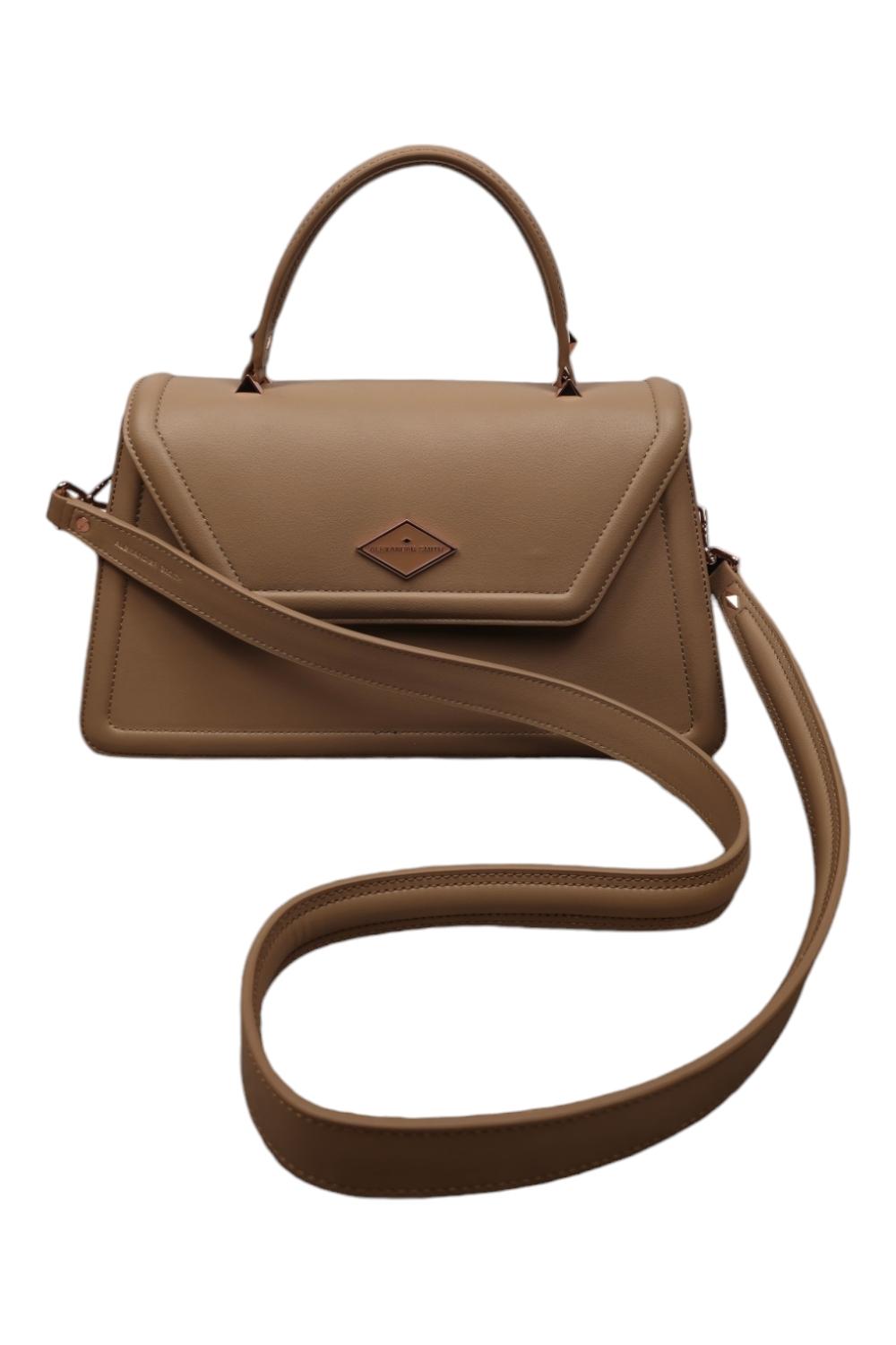 borsa donna elisabeth large in ecopelle cammello 