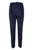 Pantalones de mujer Tania sueltos en gabardina azul Dondup