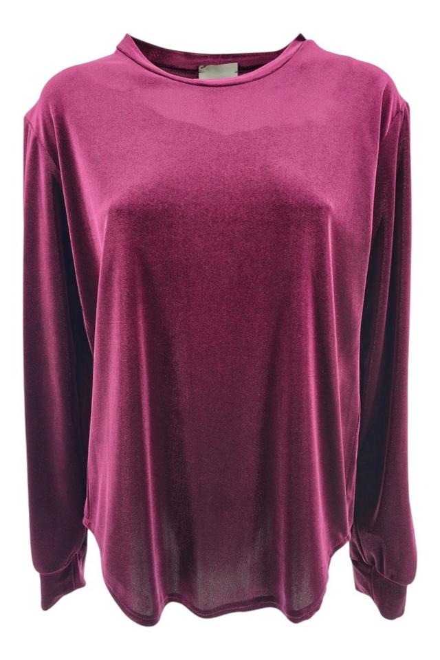 camicia donna in velluto bordeau 