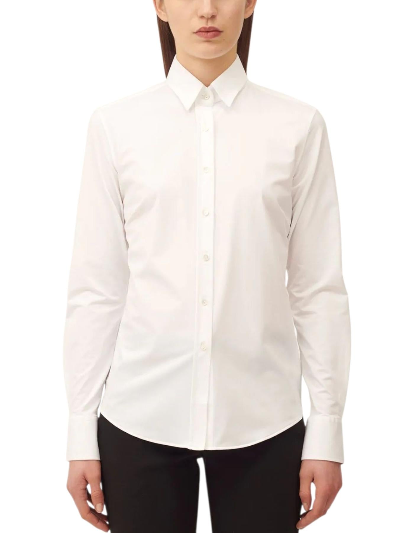 camicia donna active unito bianco 