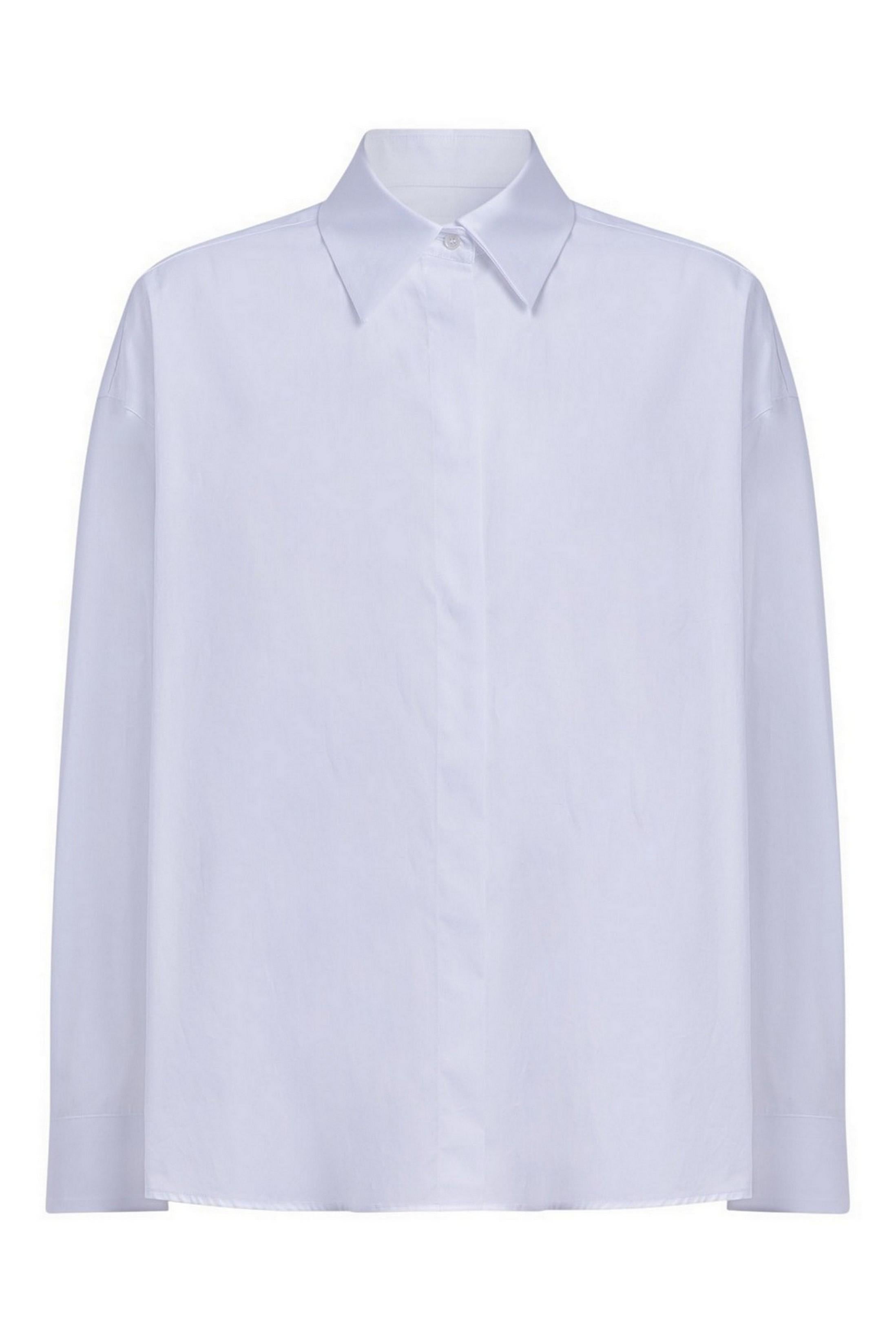 camicia donna con voile nella schiena bianco 