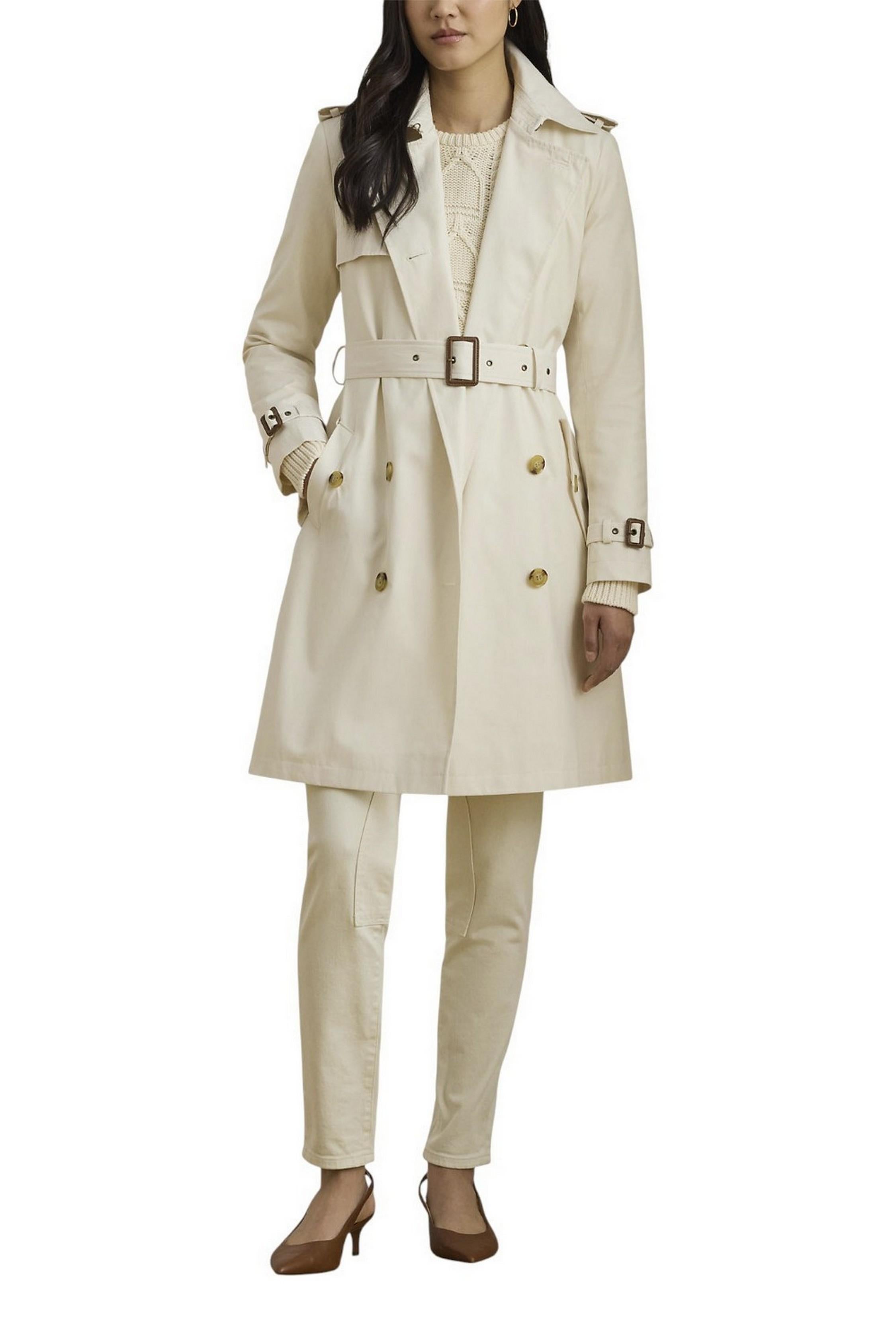 trench donna corto panna 
