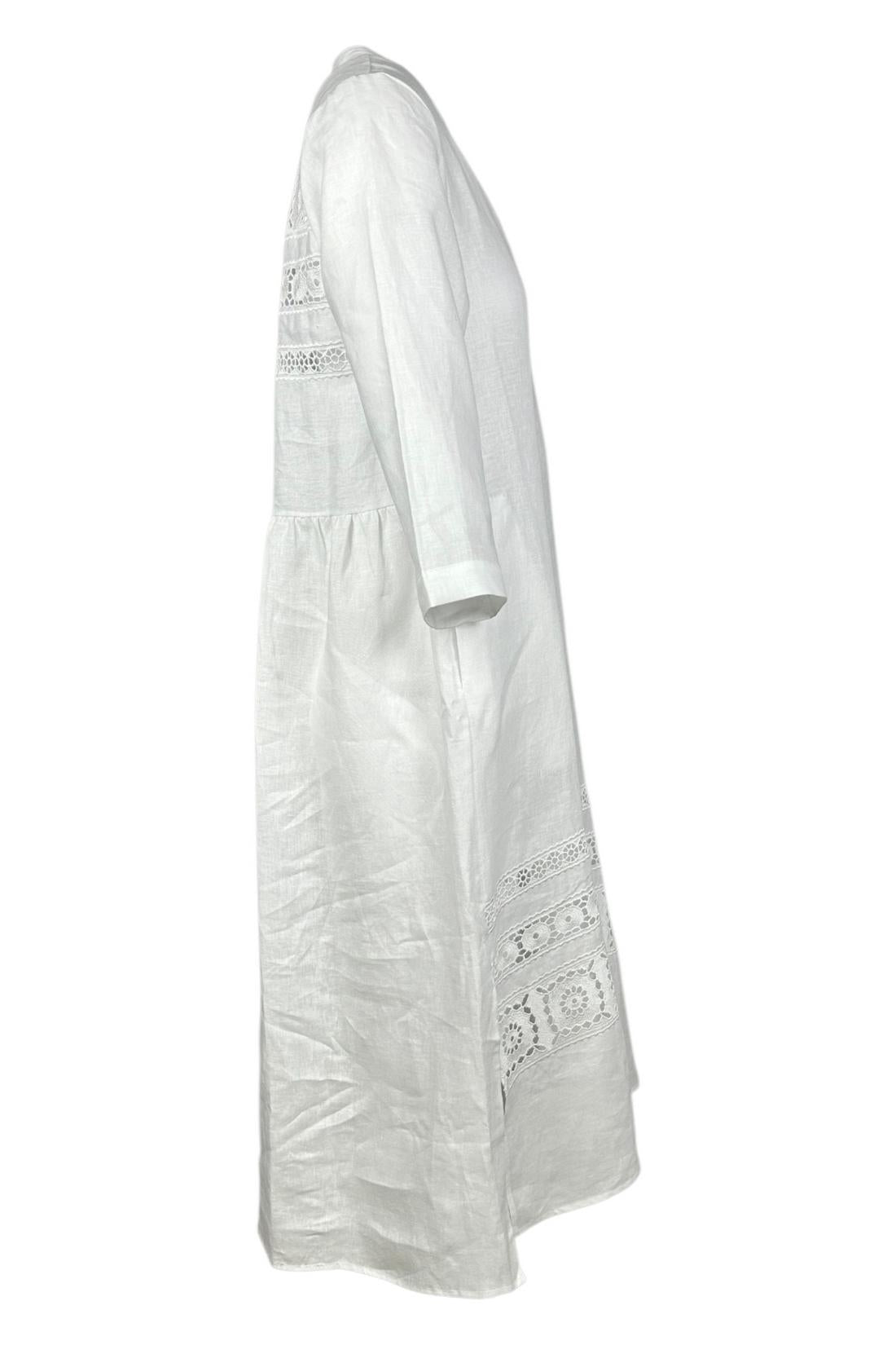 Abito donna con ricamo bianco 