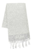 telo mare donna a righe con lurex bianco e argento MC2 Saint Barth