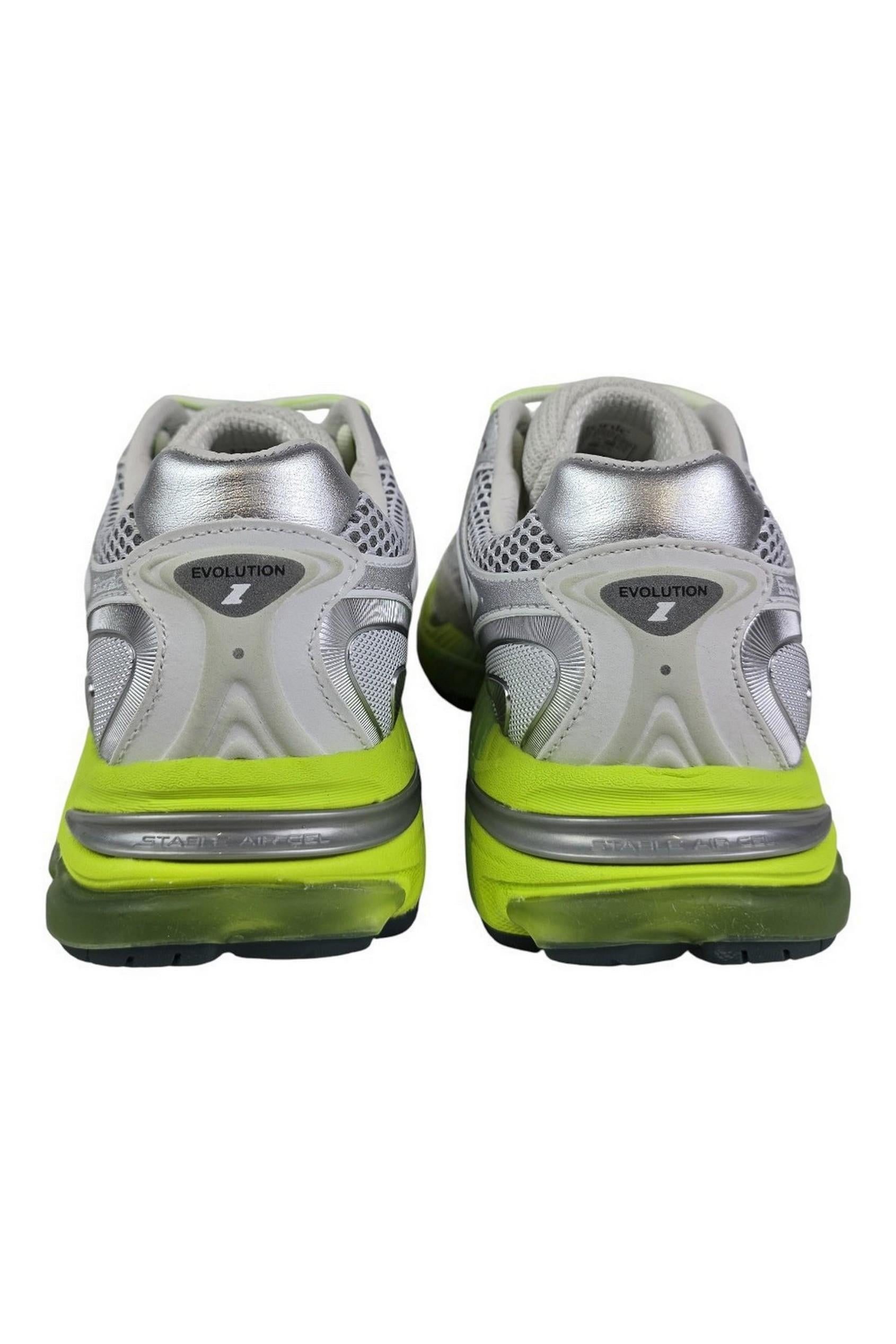 sneakers donna lime e argento 