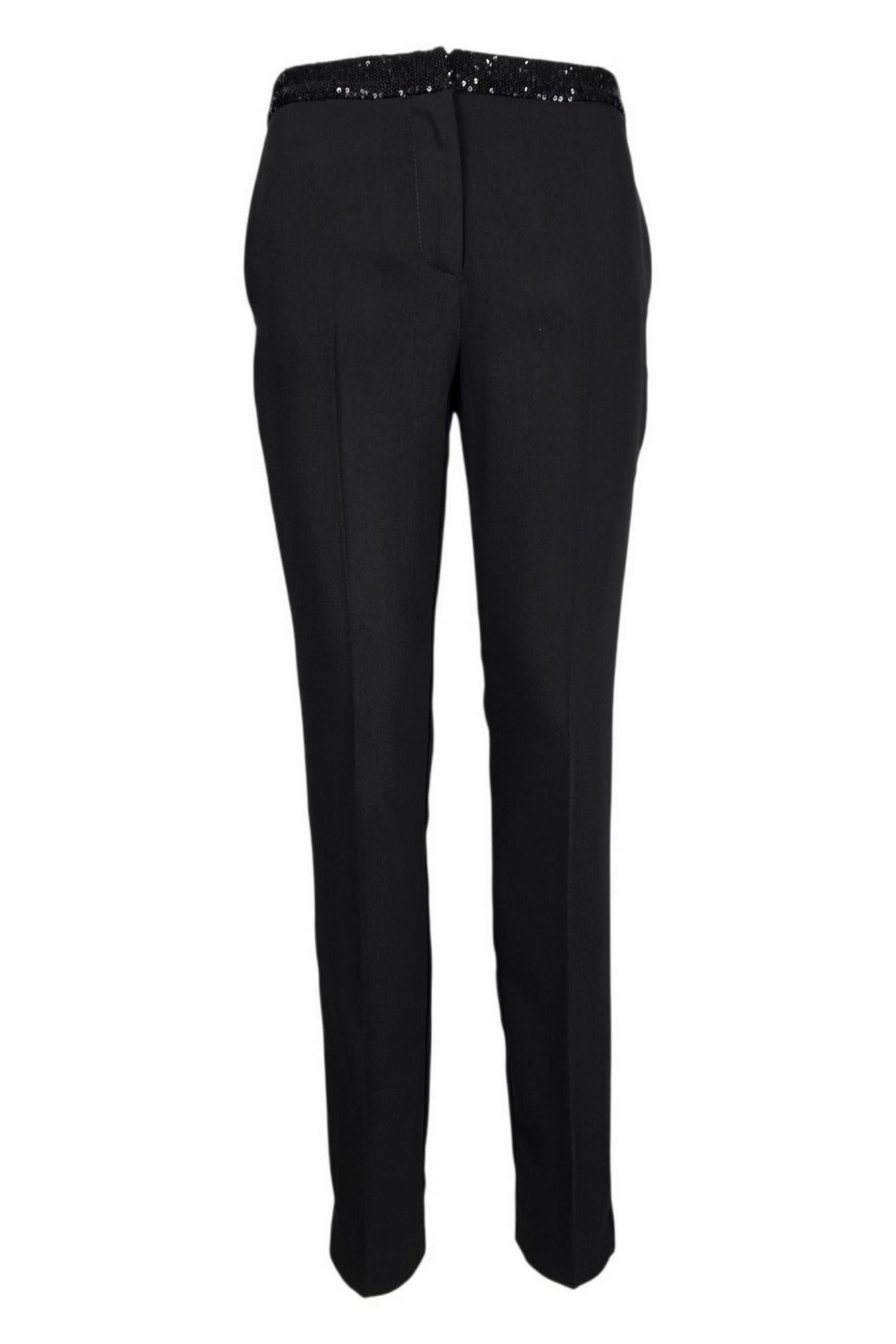 pantalone donna smoking nero 