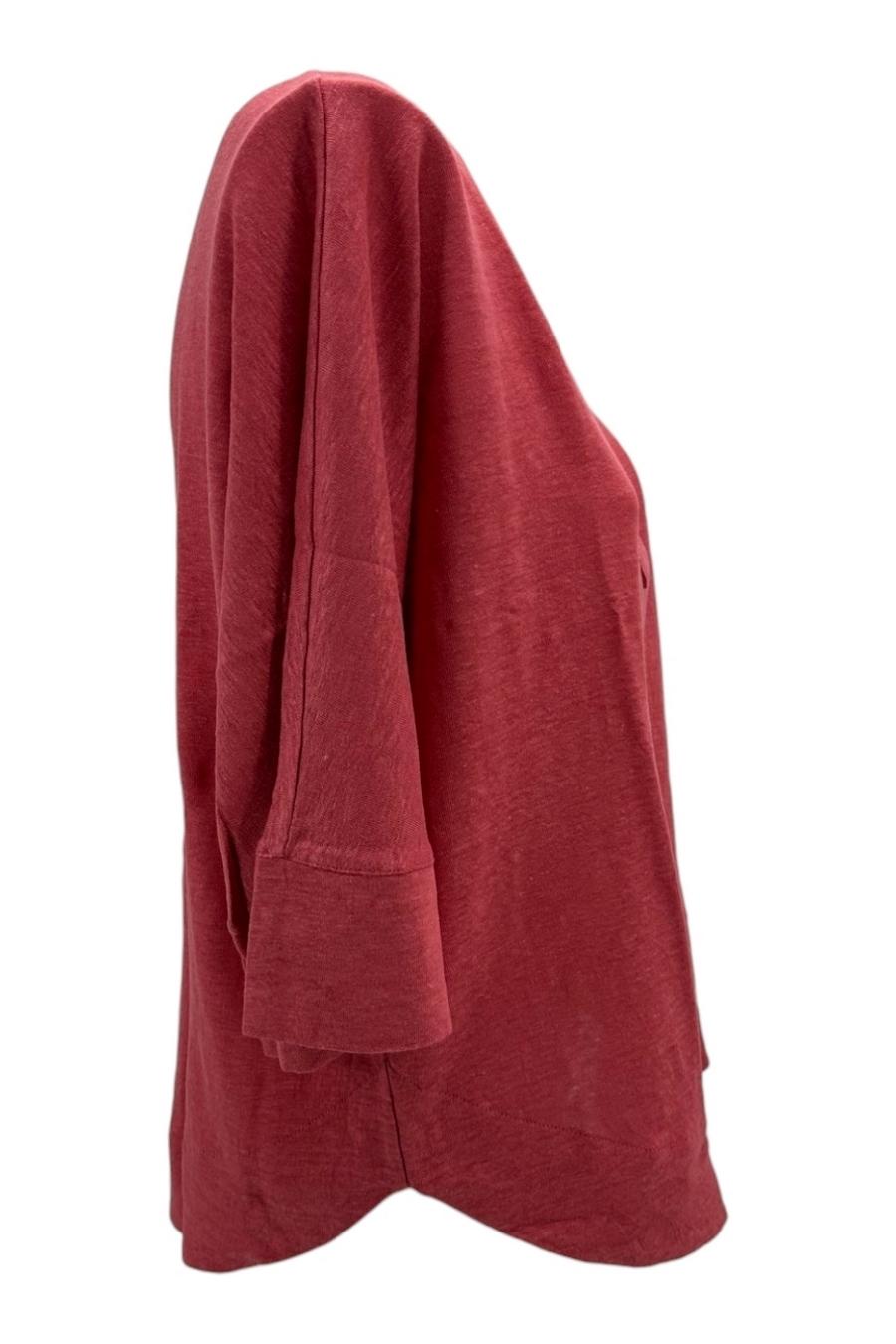 serafino donna in jersey di lino corallo 