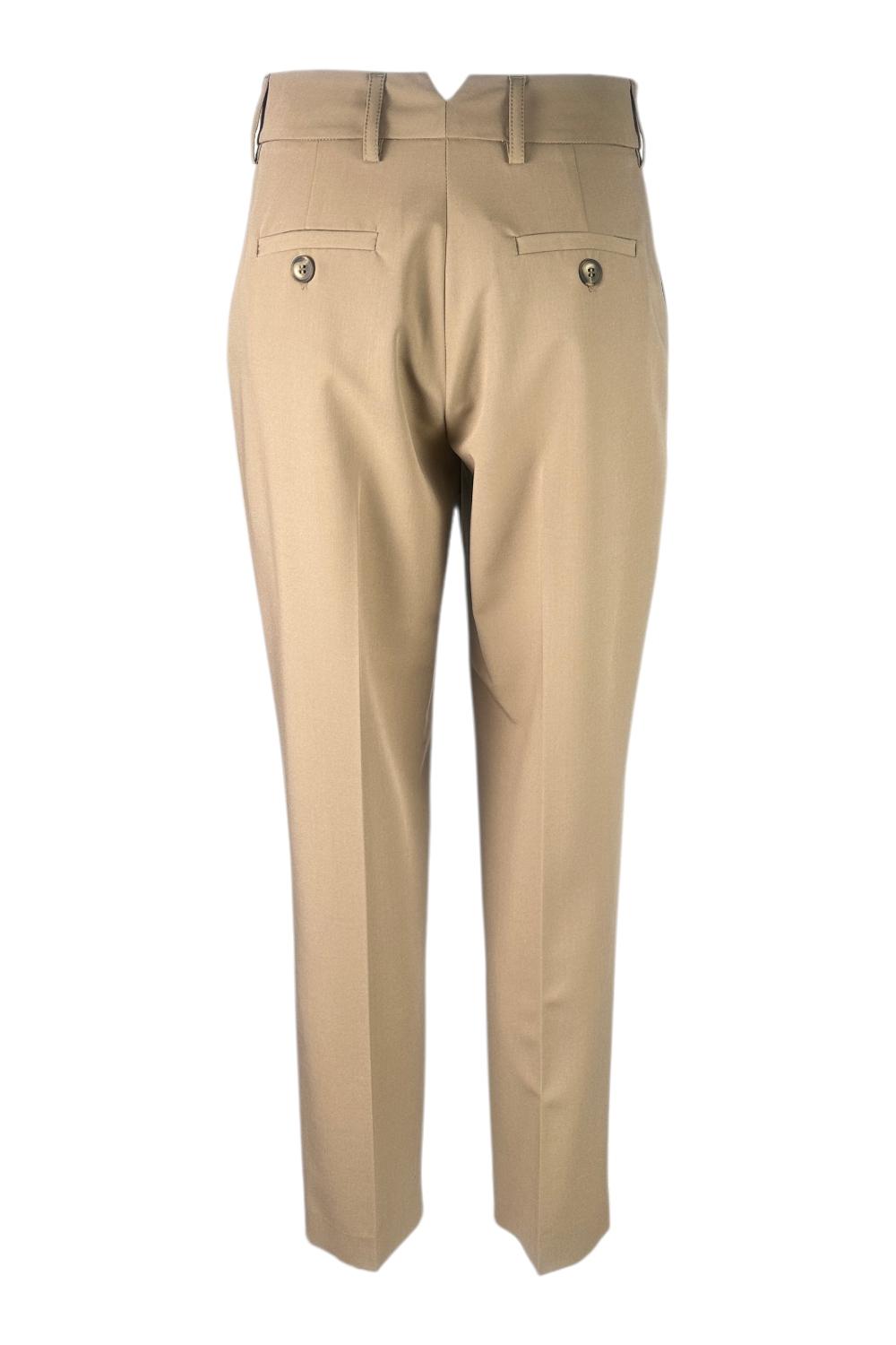 pantalone donna baloon cuoio 