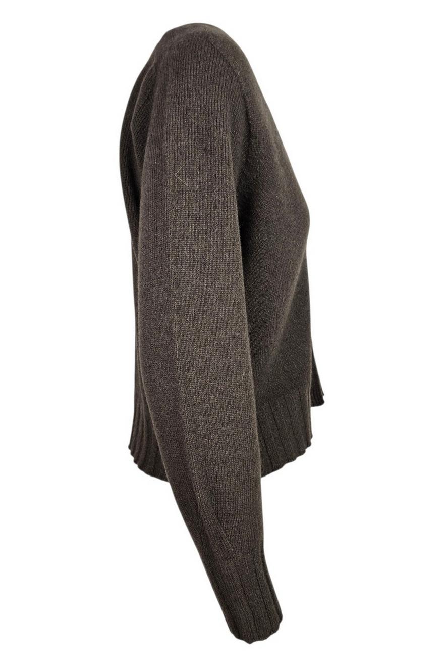 cardigan donna a scatola marrone 