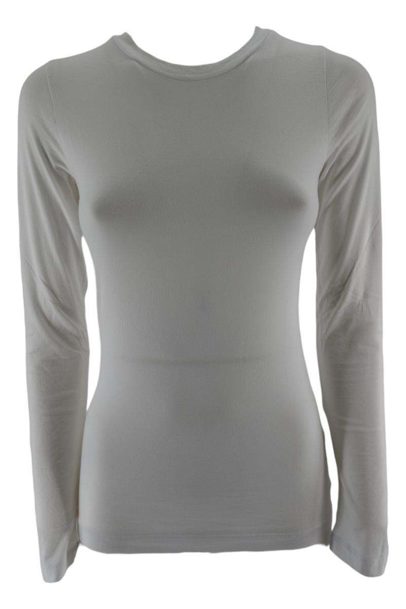 t-shirt donna manica lunga bianco 
