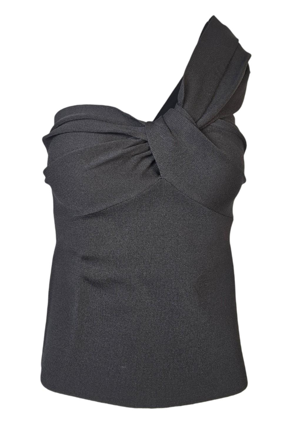 top donna monospalla nero in punto milano 
