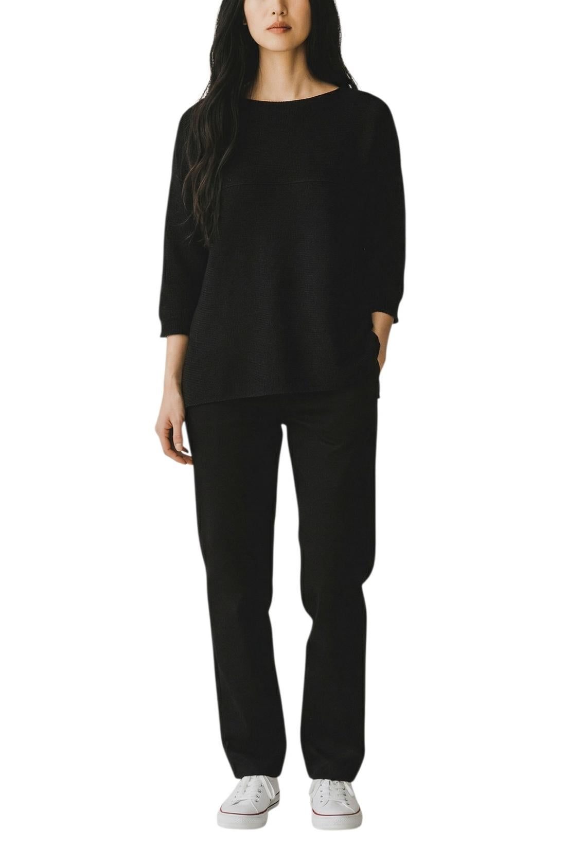 maglia donna con lurex nera 