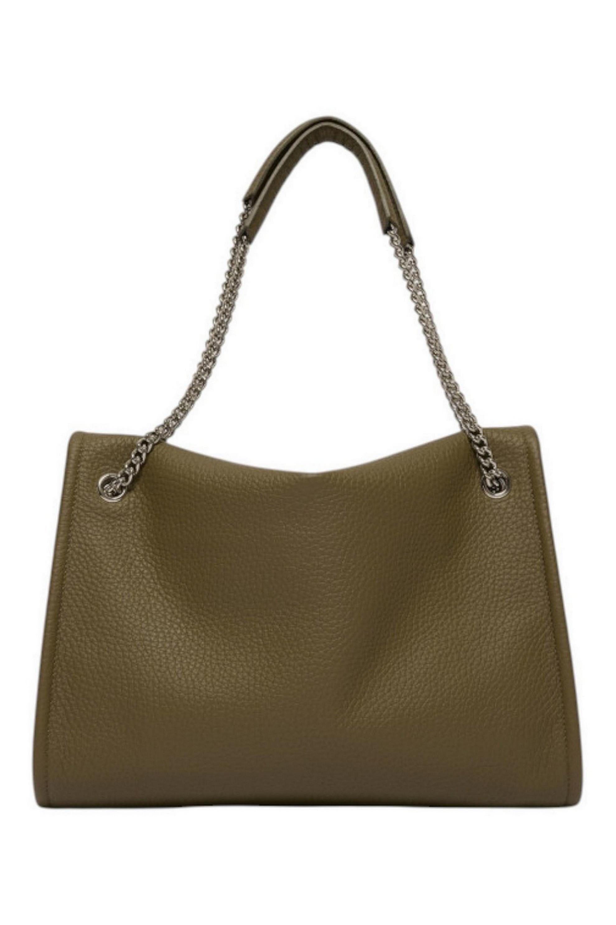 Borsa donna Venus Soft Midi in pelle martellata militare 