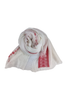 bufanda blanco/fucsia Gaynor Bongard