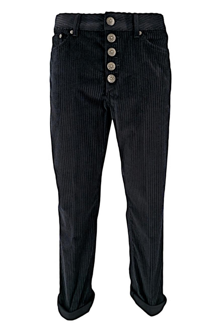 pantalone donna koons in velluto nero 