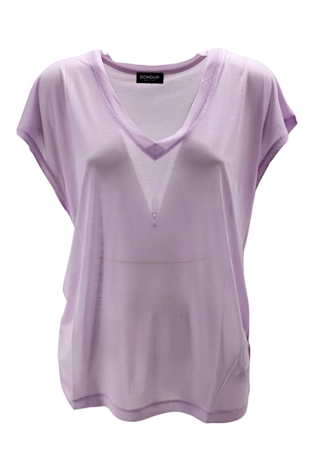 T-shirt donna in jersey rosa 