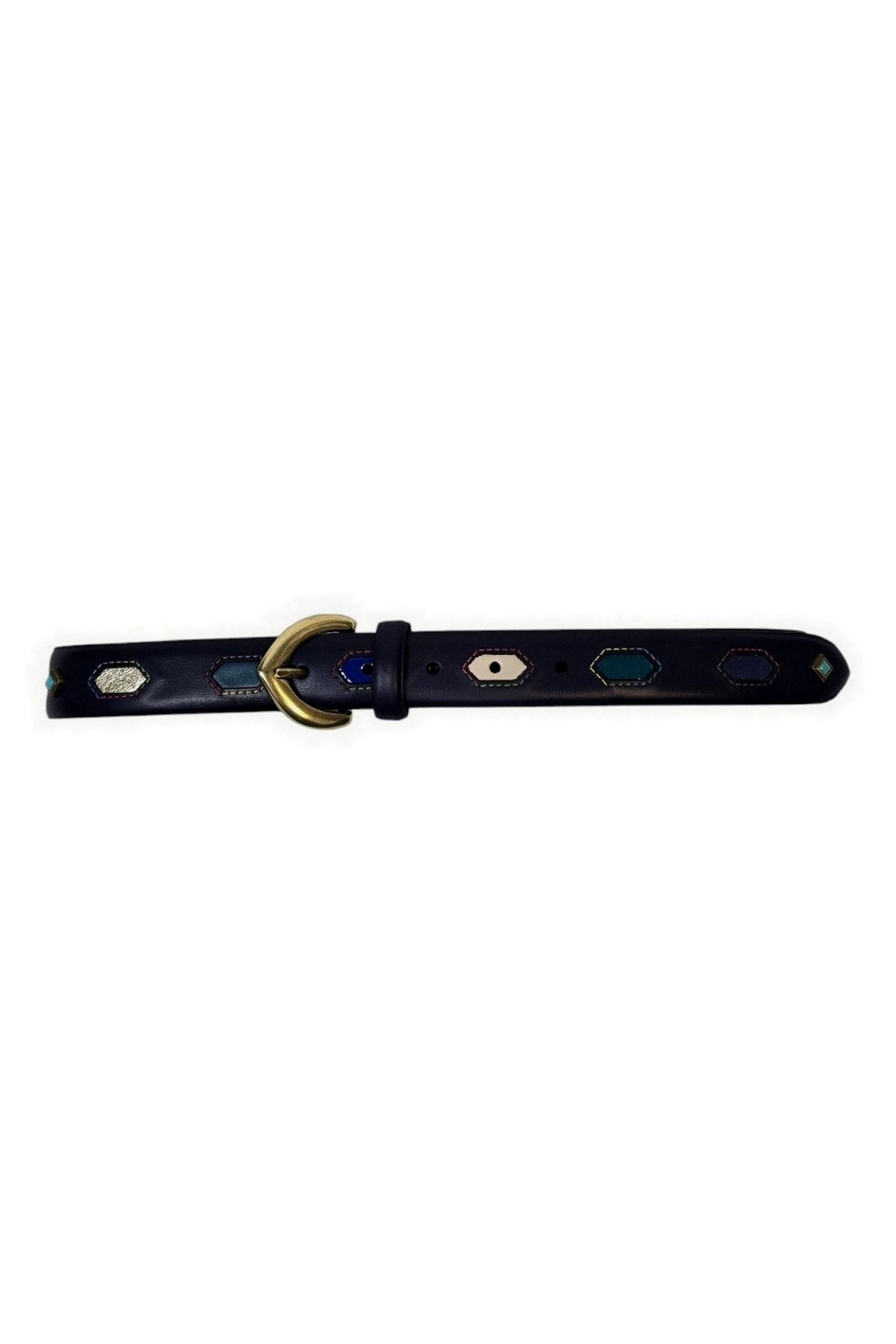 cintura donna bassa patchwork blu 