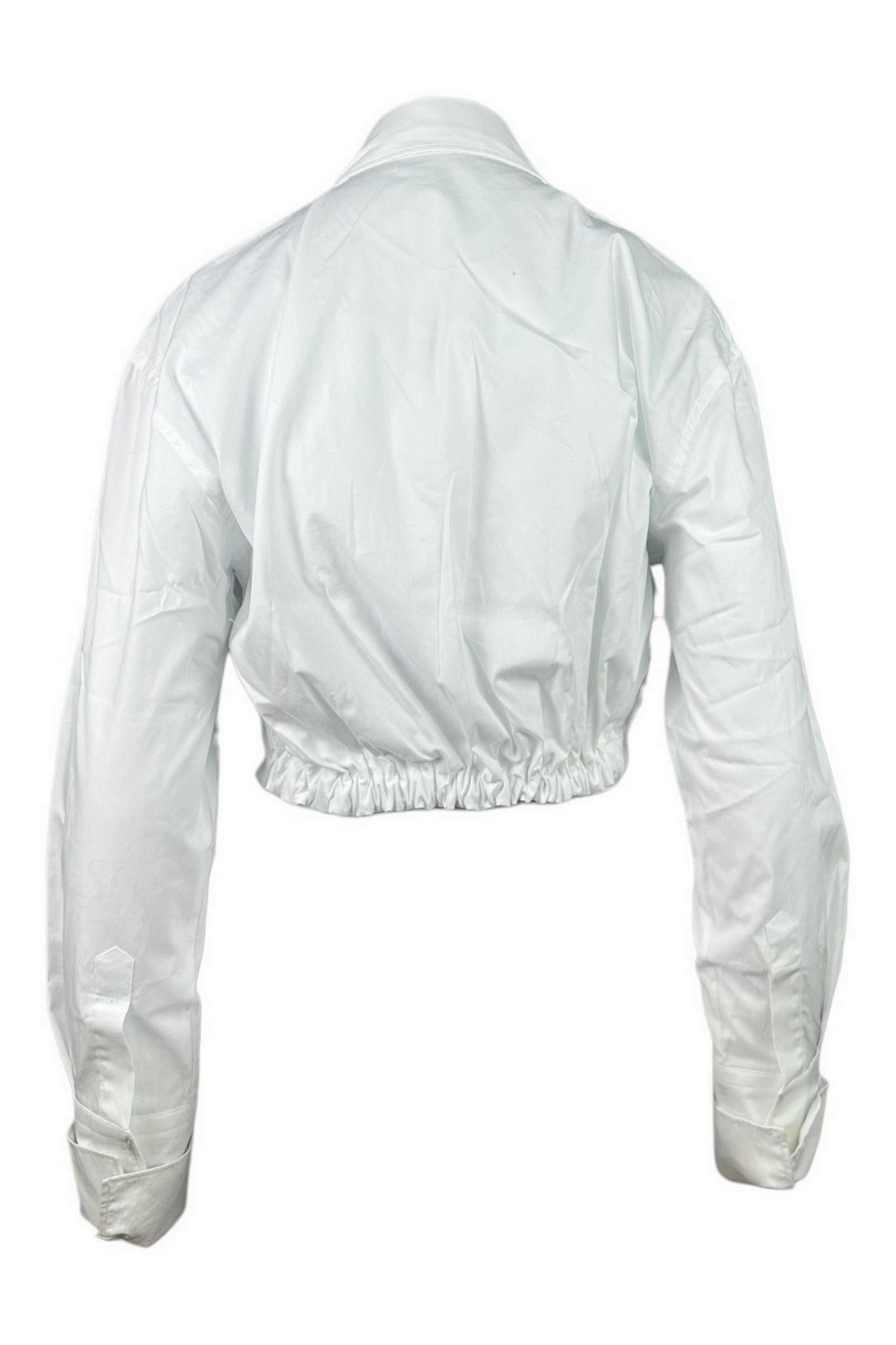 camicia donna cropped bianca 