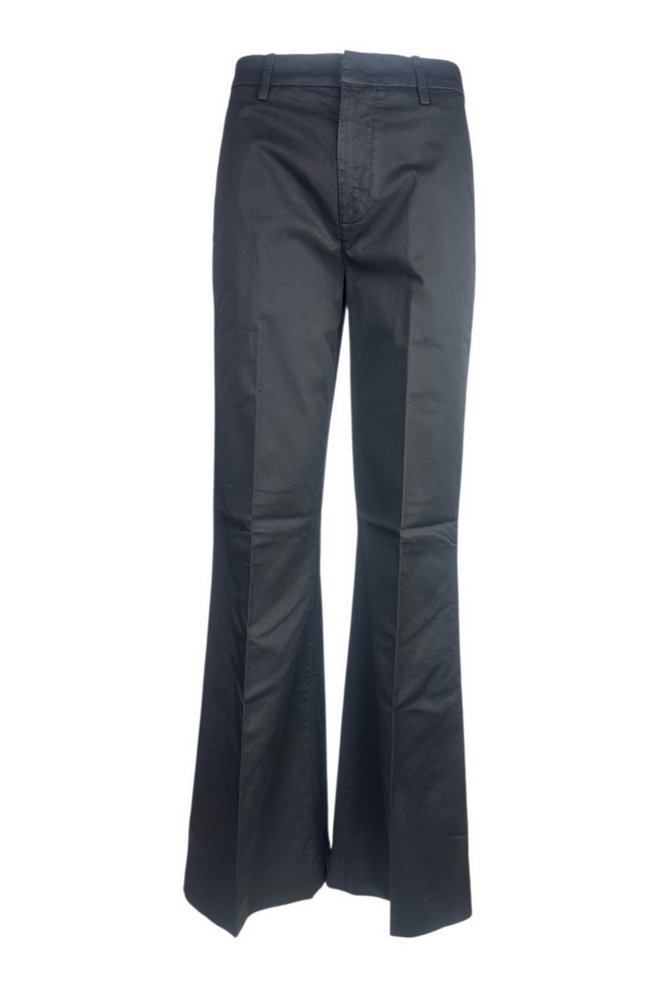 pantalone janice in gabardina nero 