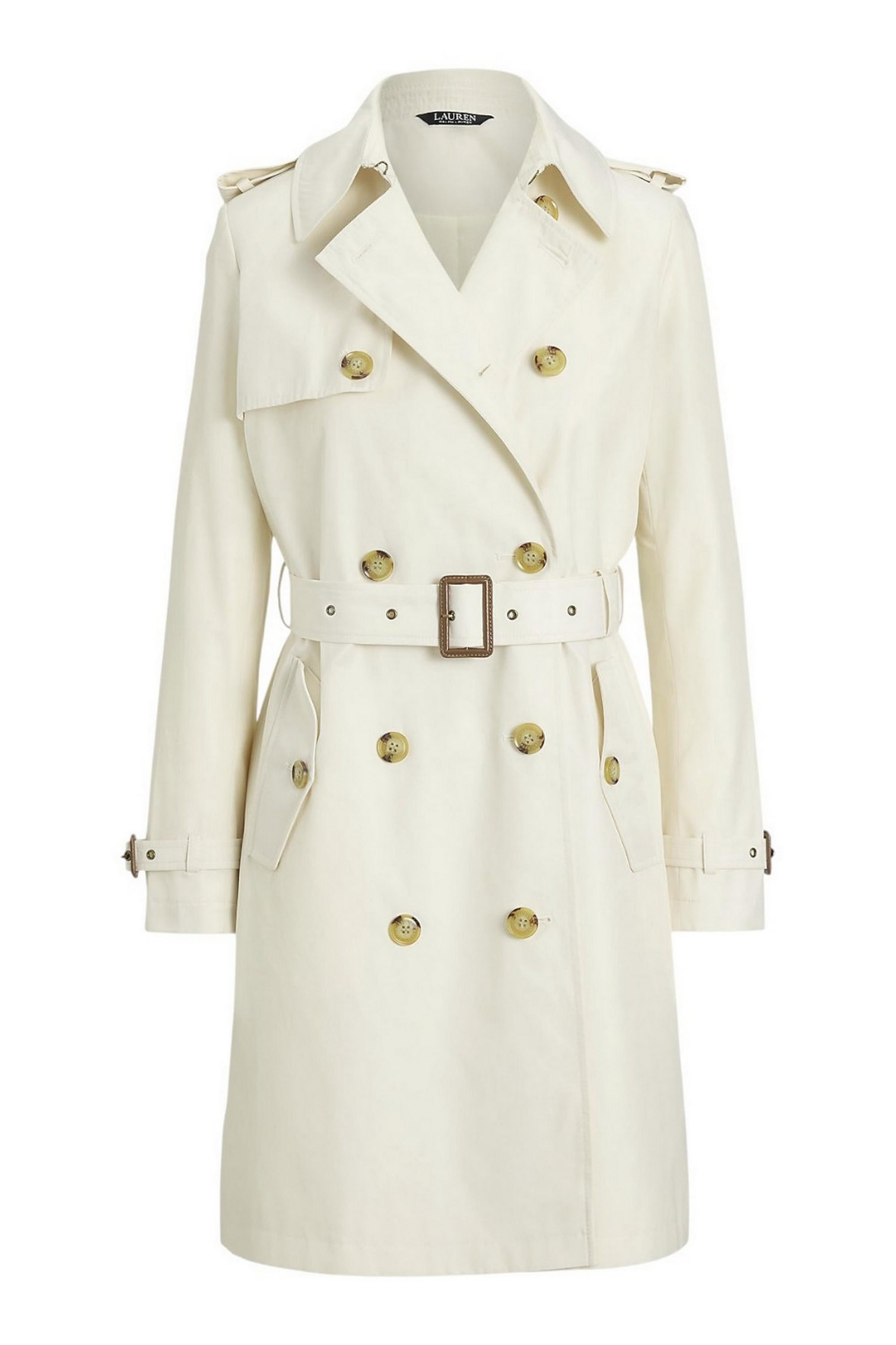 trench donna corto panna 