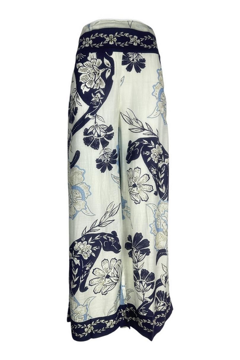 pantalone fantasia fiori 