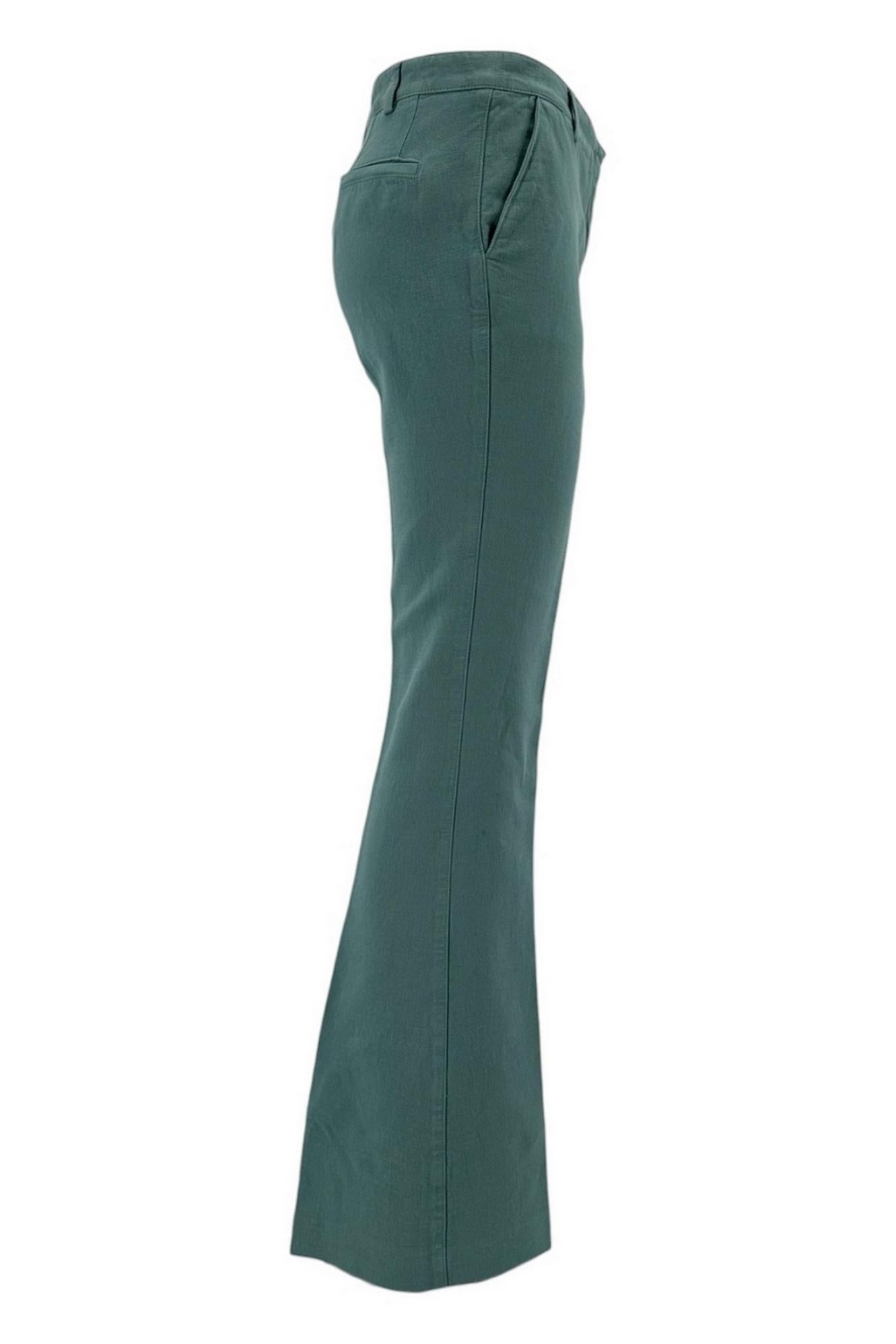 Pantalone donna in canvas acqua a zampa 