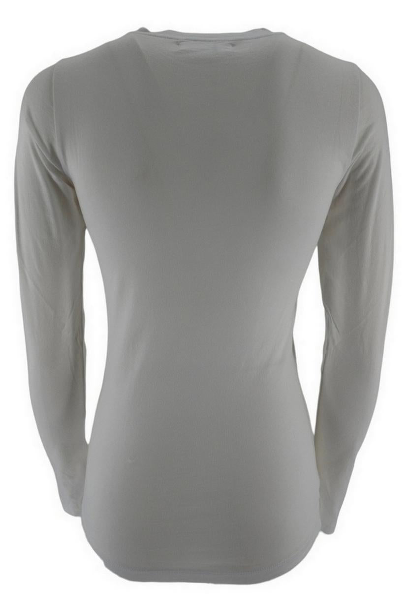 t-shirt donna manica lunga bianco 