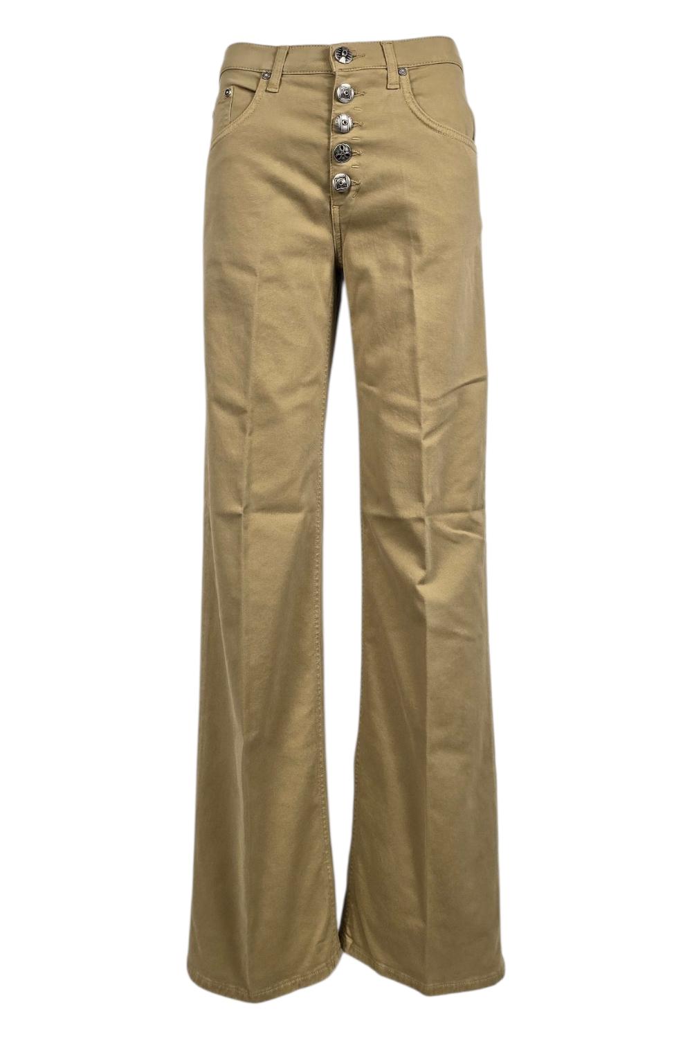 pantalone donna jaqueline in gabardina cammello 