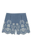shorts donna in chambray ricamato denim MC2 Saint Barth