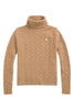 cuello alto de mujer con trenzas camello Ralph Lauren