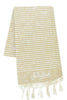 telo mare donna a righe con lurex bianco e oro MC2 Saint Barth