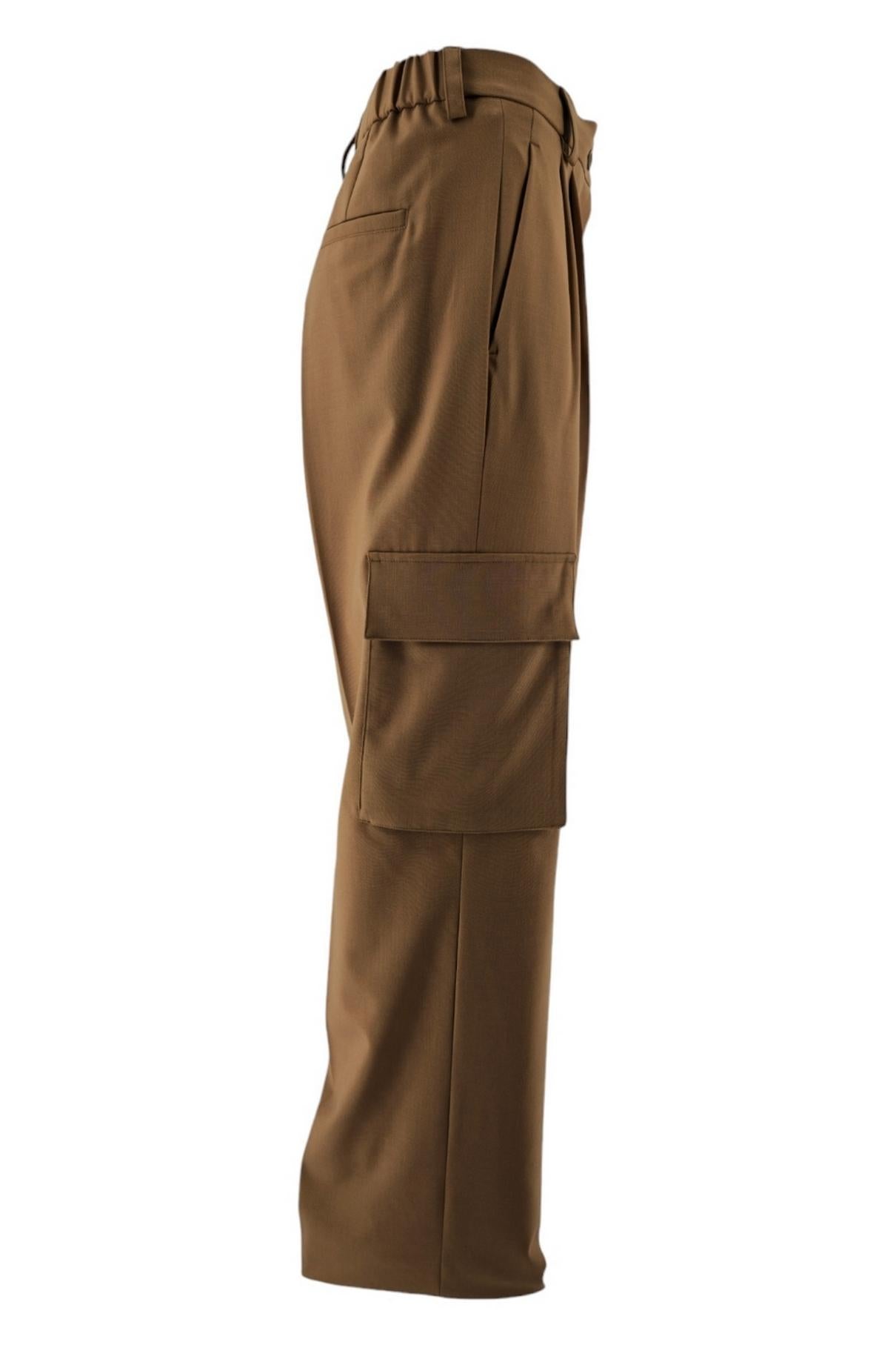 pantalone donna cargo cammello 