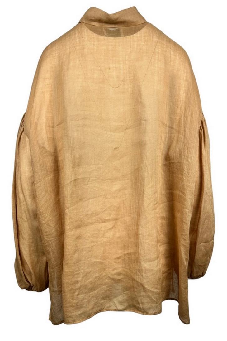 camicia donna in lino caramello 