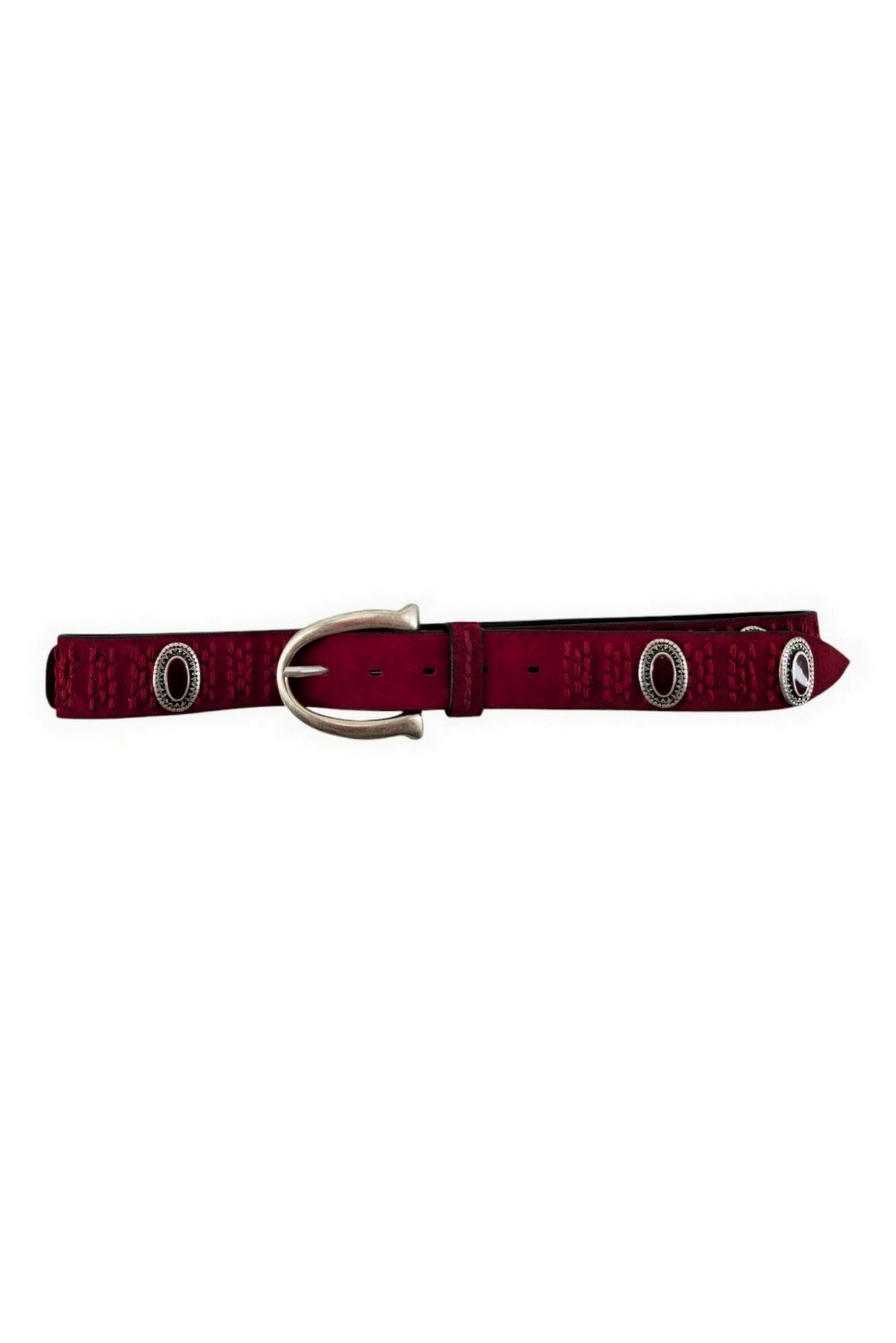 cintura donna in camoscio bordeaux 