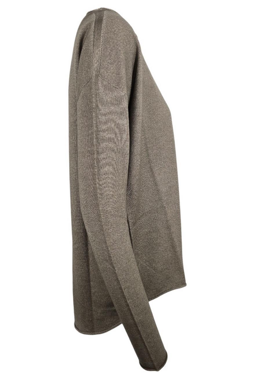 maglia donna girocollo tortora 