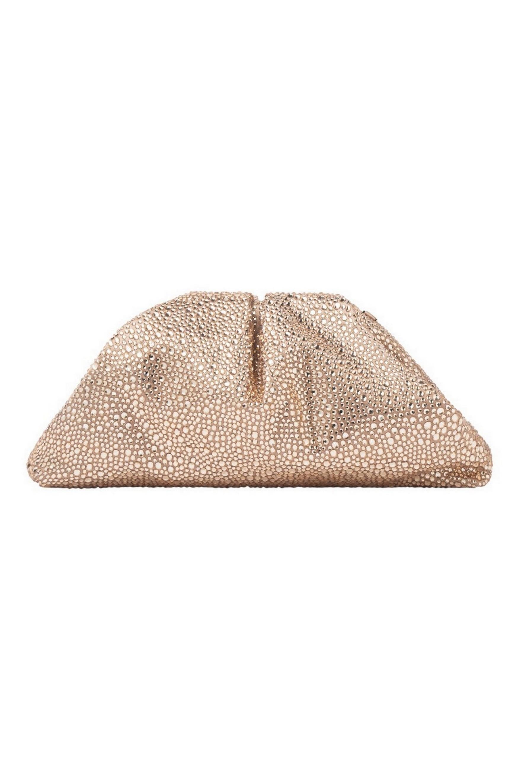 clutch donna strass oro rosa 