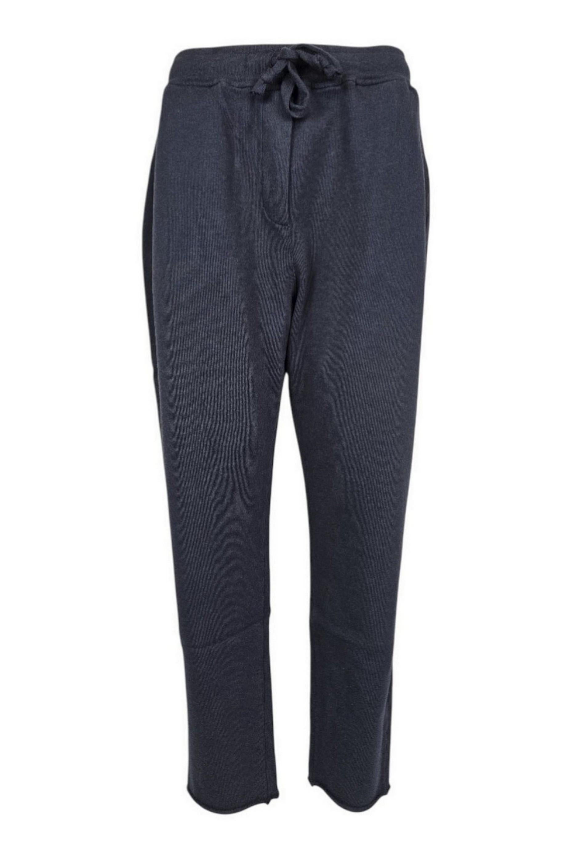 pantalone donna in felpa blu 