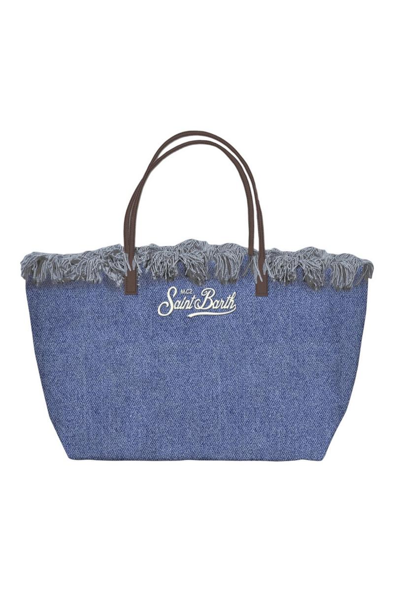 borsa donna in canvas media denim 