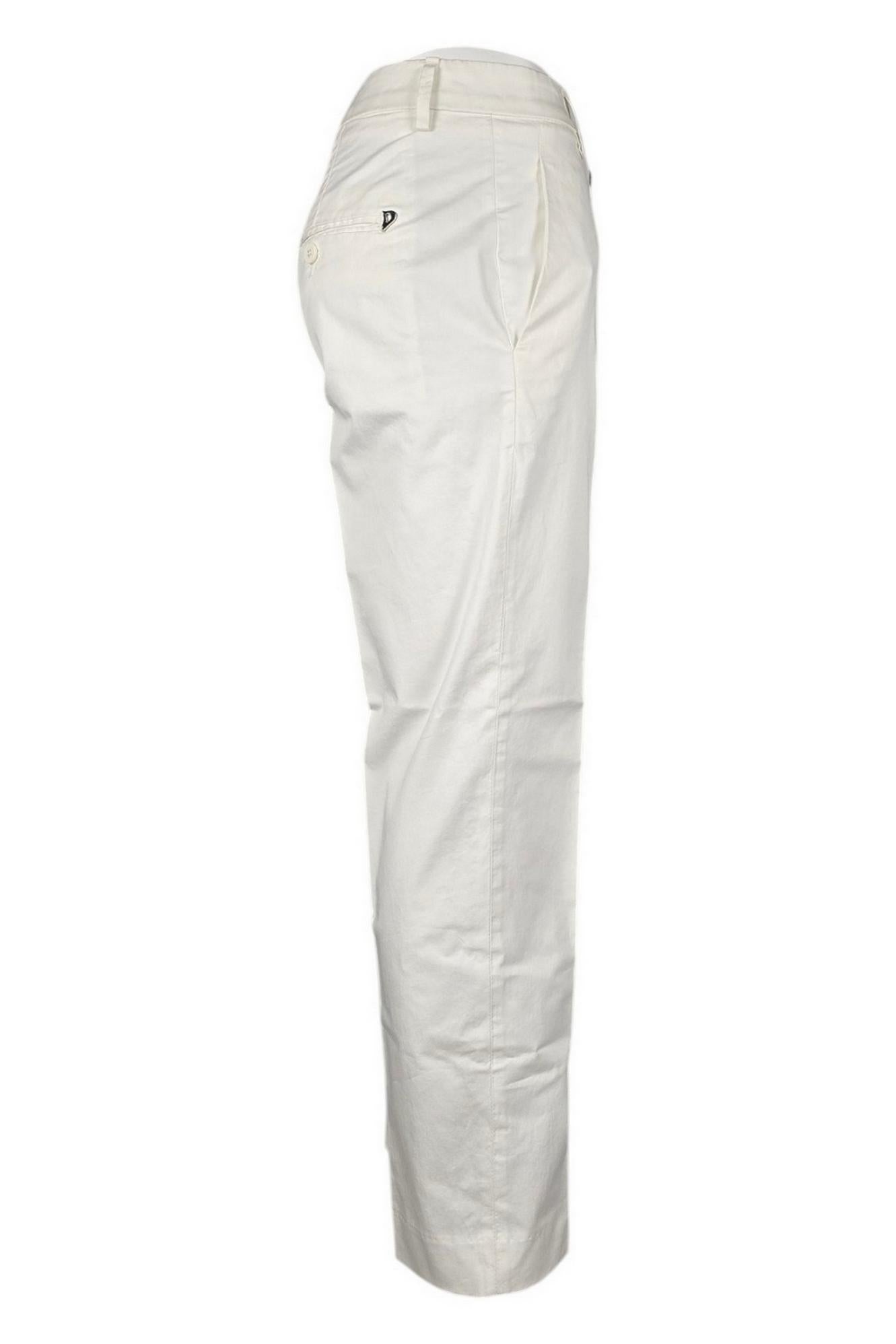 pantalone donna nima in gabardina bianco 