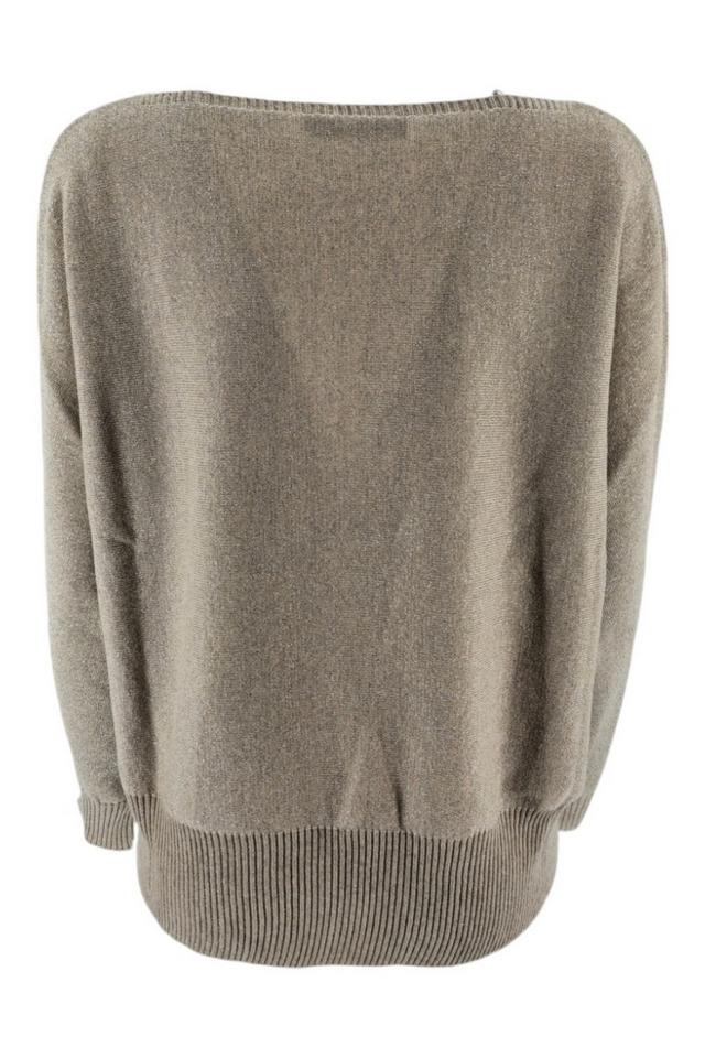 maglia donna lurex sabbia 