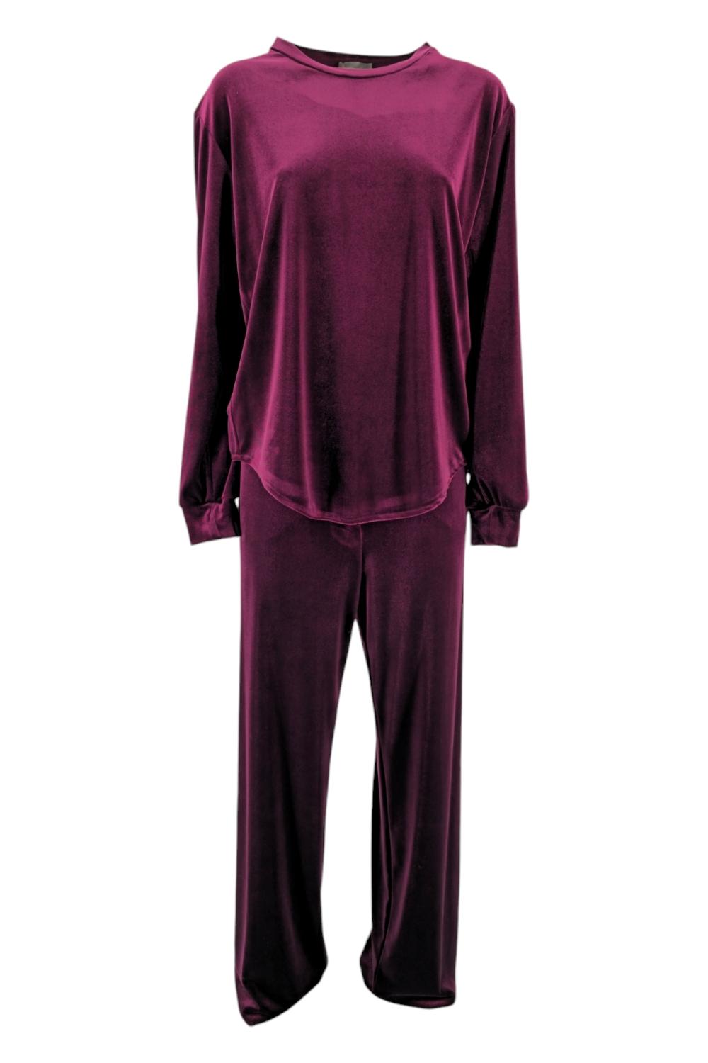 camicia donna in velluto bordeau 